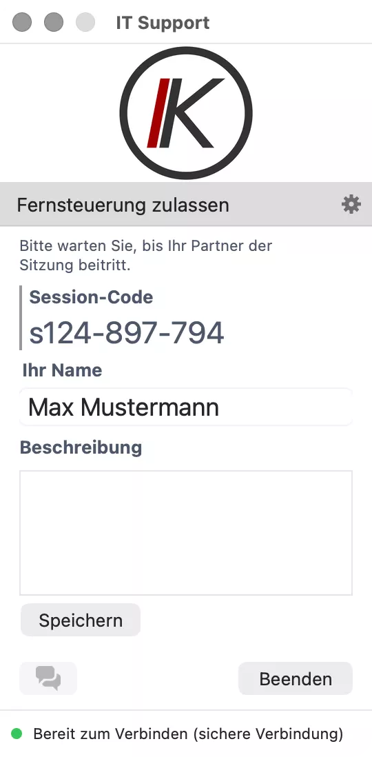 TeamViewer QuickSupport mit Session-Code